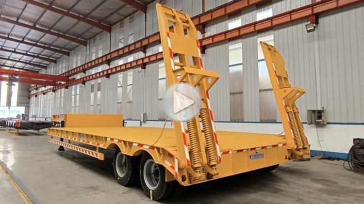 2 Line 4 Axle 100 Tons Lowbed Trailer For Sale Types